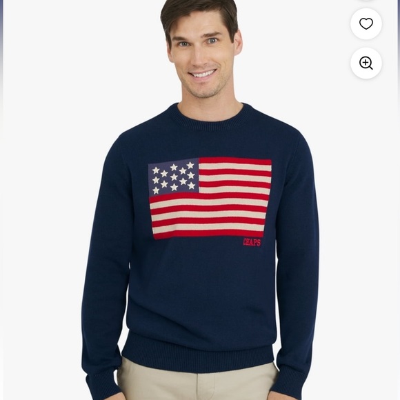 Ralph Lauren Other - NWT Chaps Men's Navy American Flag Crewneck Sweater 100% cotton